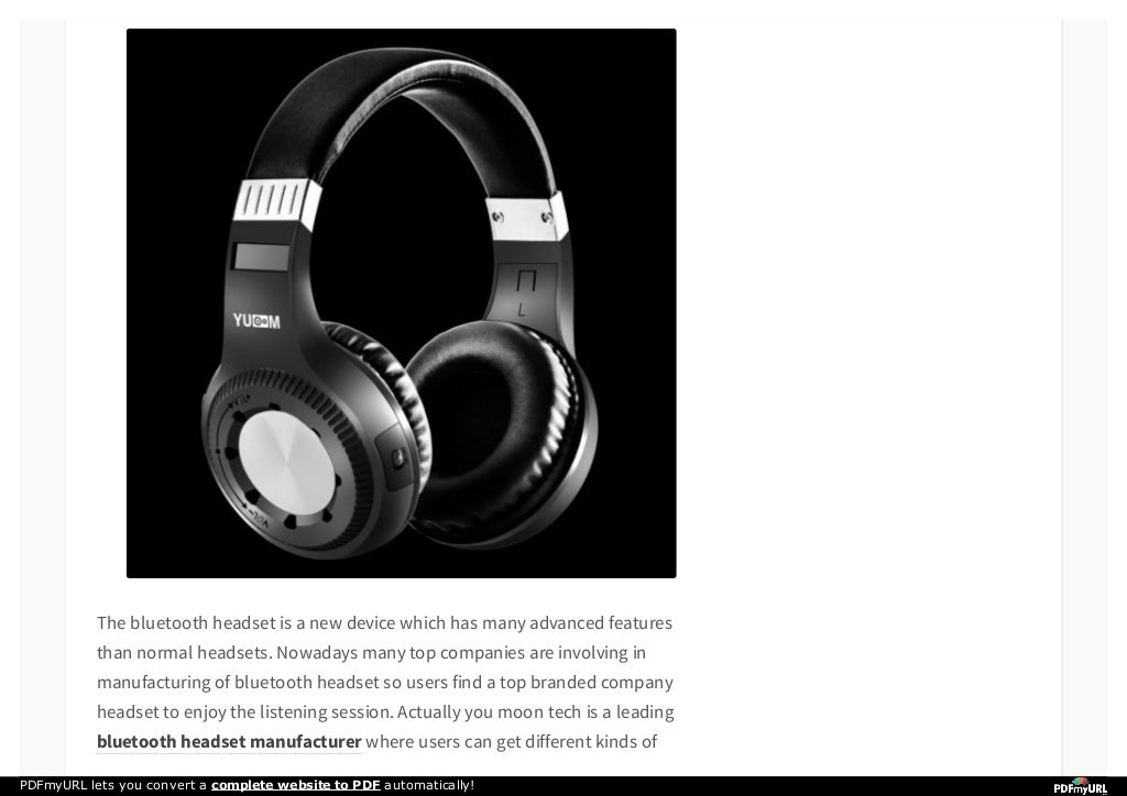 The importance of bluetooth headset manufacturing