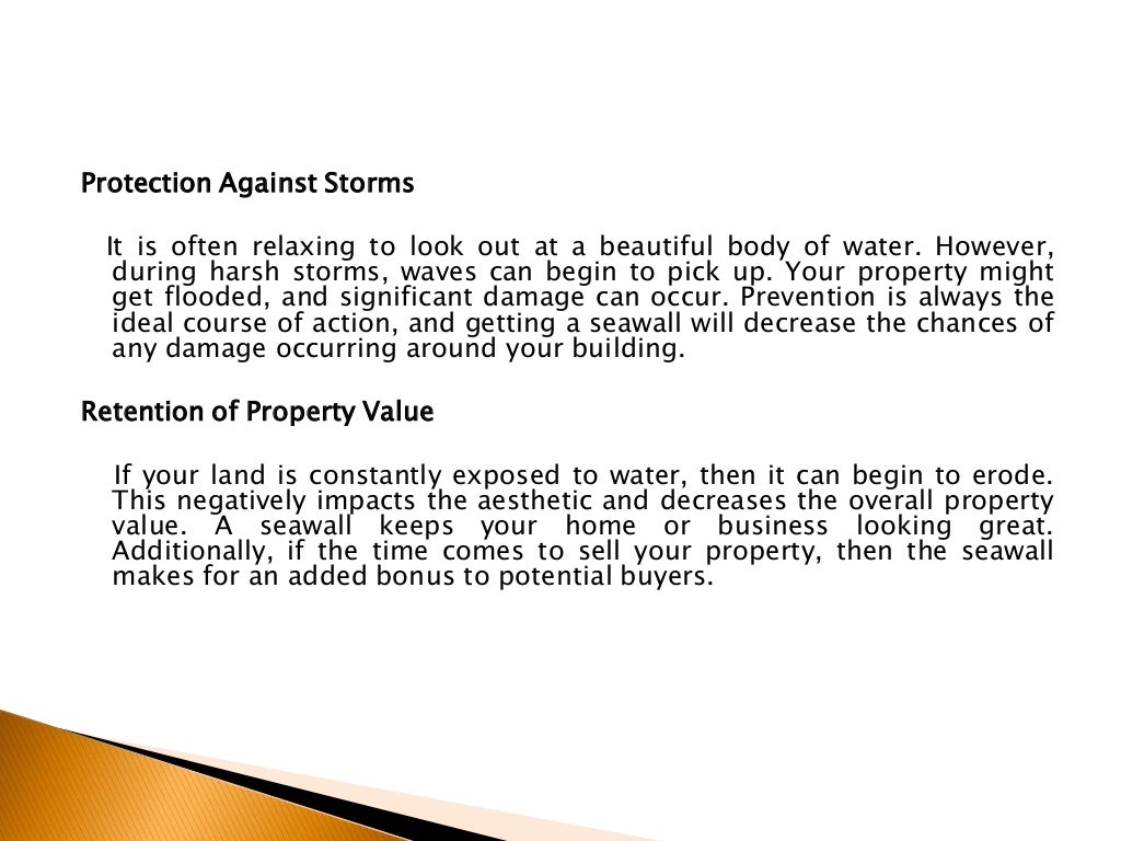 The Importance of Building a Seawall