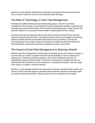 The Importance of Cash Flow Management in Business by Industry Leaders ...