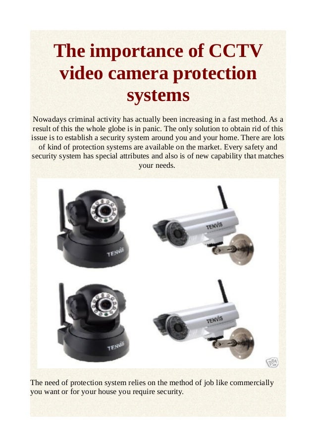 The importance of cctv video camera protection systems