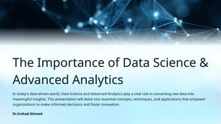 Harnessing Data Science & Advanced Analytics for Business Innovation ...