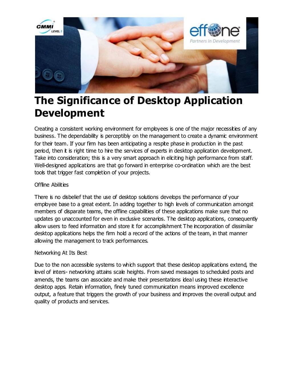 The Significance of Desktop Application Development
