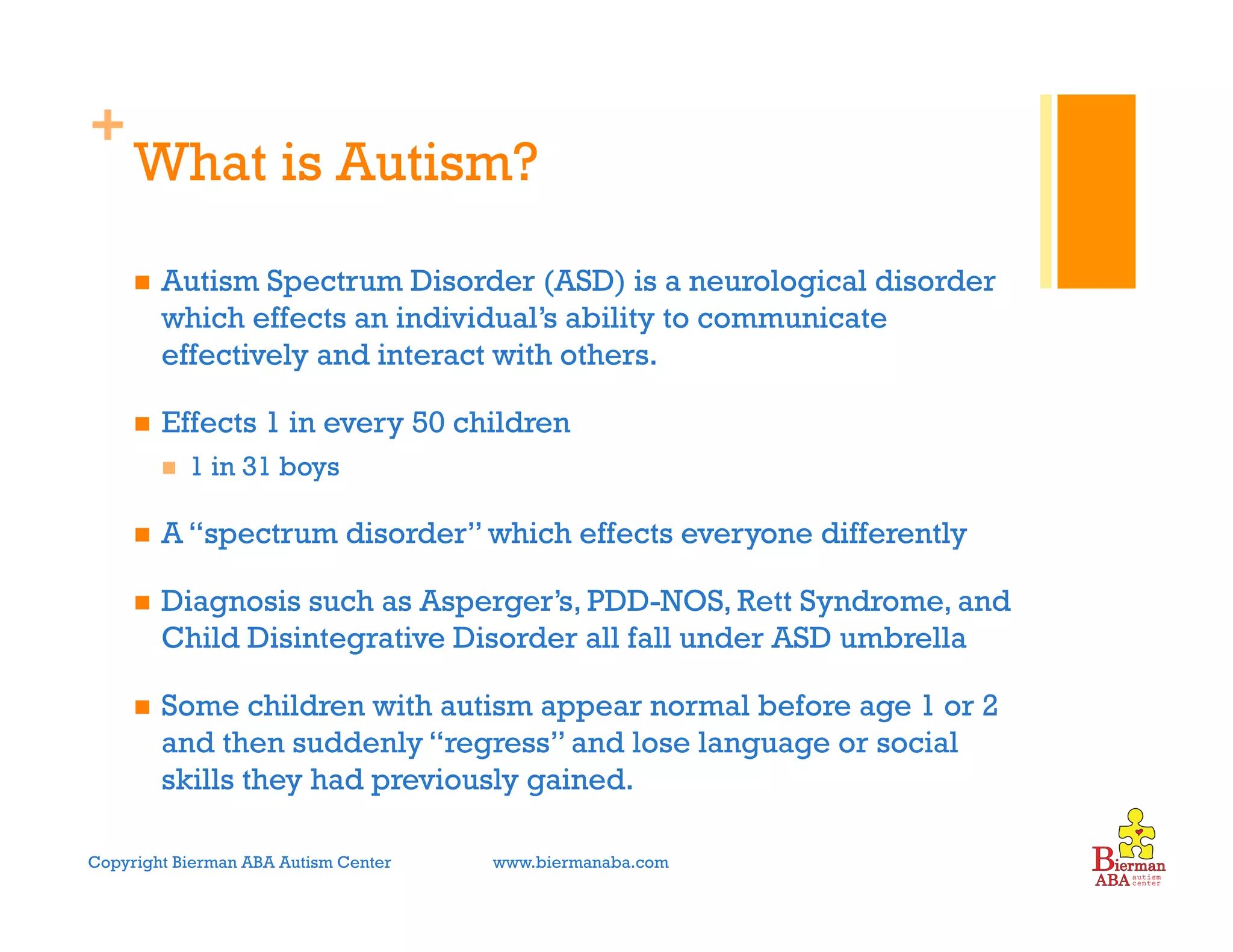 Autism Treatment: Importance of Early Intervention | PDF