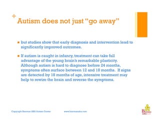 Autism Treatment: Importance of Early Intervention | PDF
