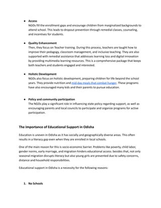 Educational Support NGO in Odisha | Abitec Foundation | PDF