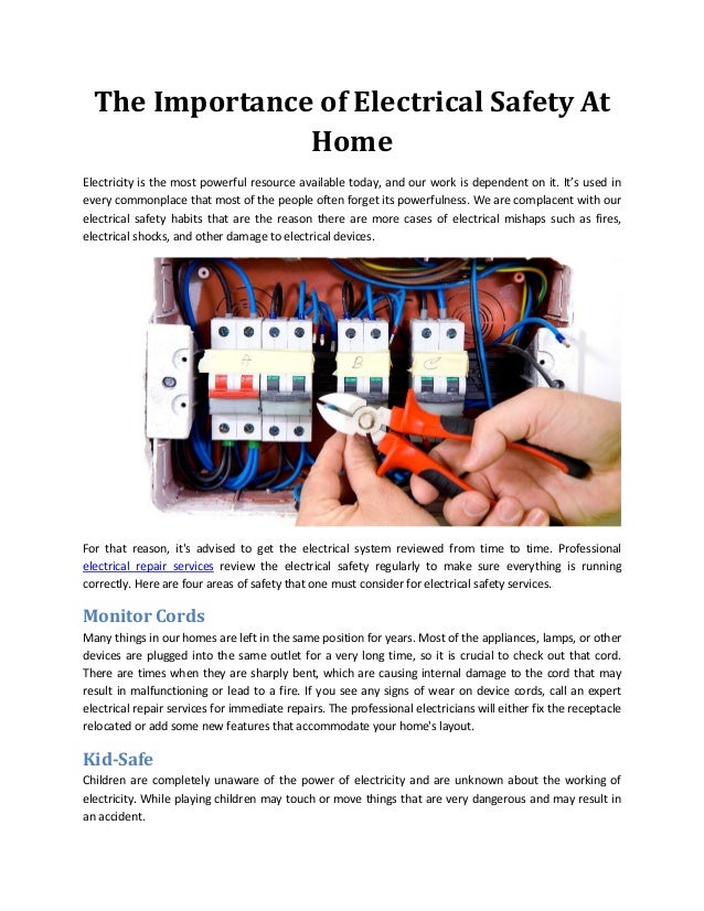The importance of electrical safety at home