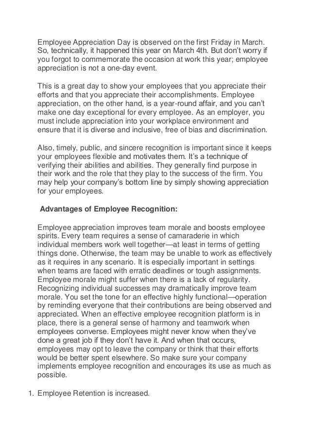 The Importance Of Employee Appreciation For Organizational Success