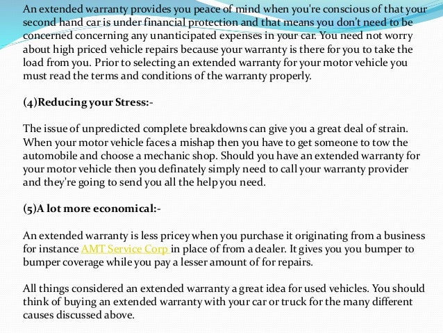 should i buy extended warranty on used car