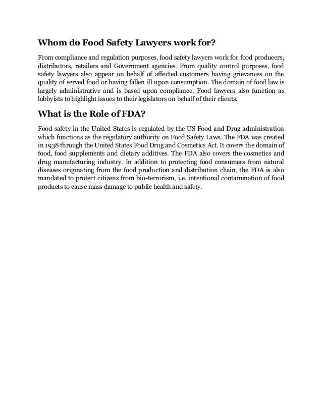 The importance of food safety lawyers