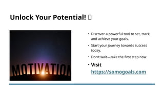 Unlock Your Potential: Master the Art of Goal Setting | PPTX