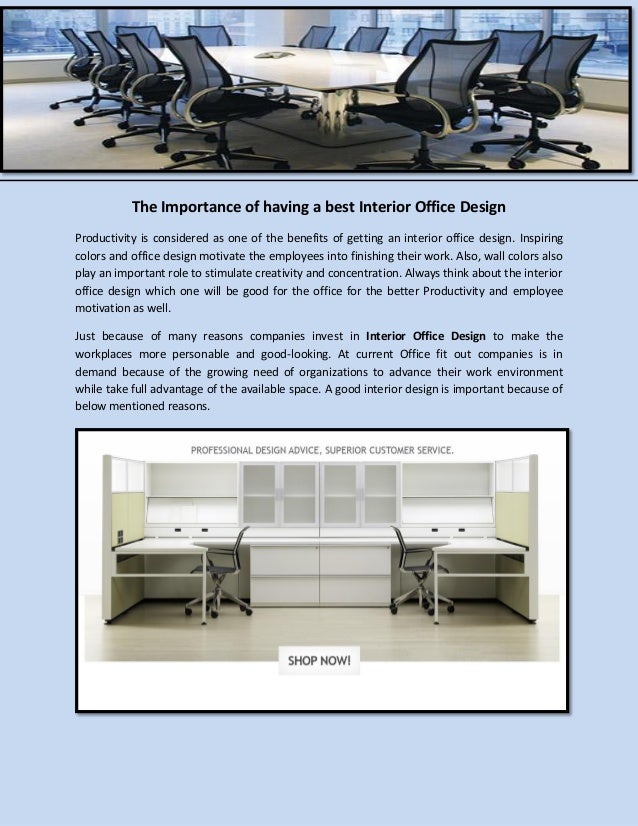 The importance of having a best interior office design