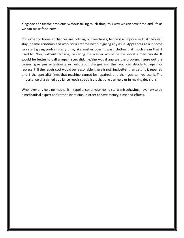 The importance of hiring a skilled appliance repair specialist