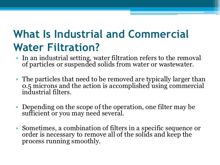 The importance of industrial water filtration