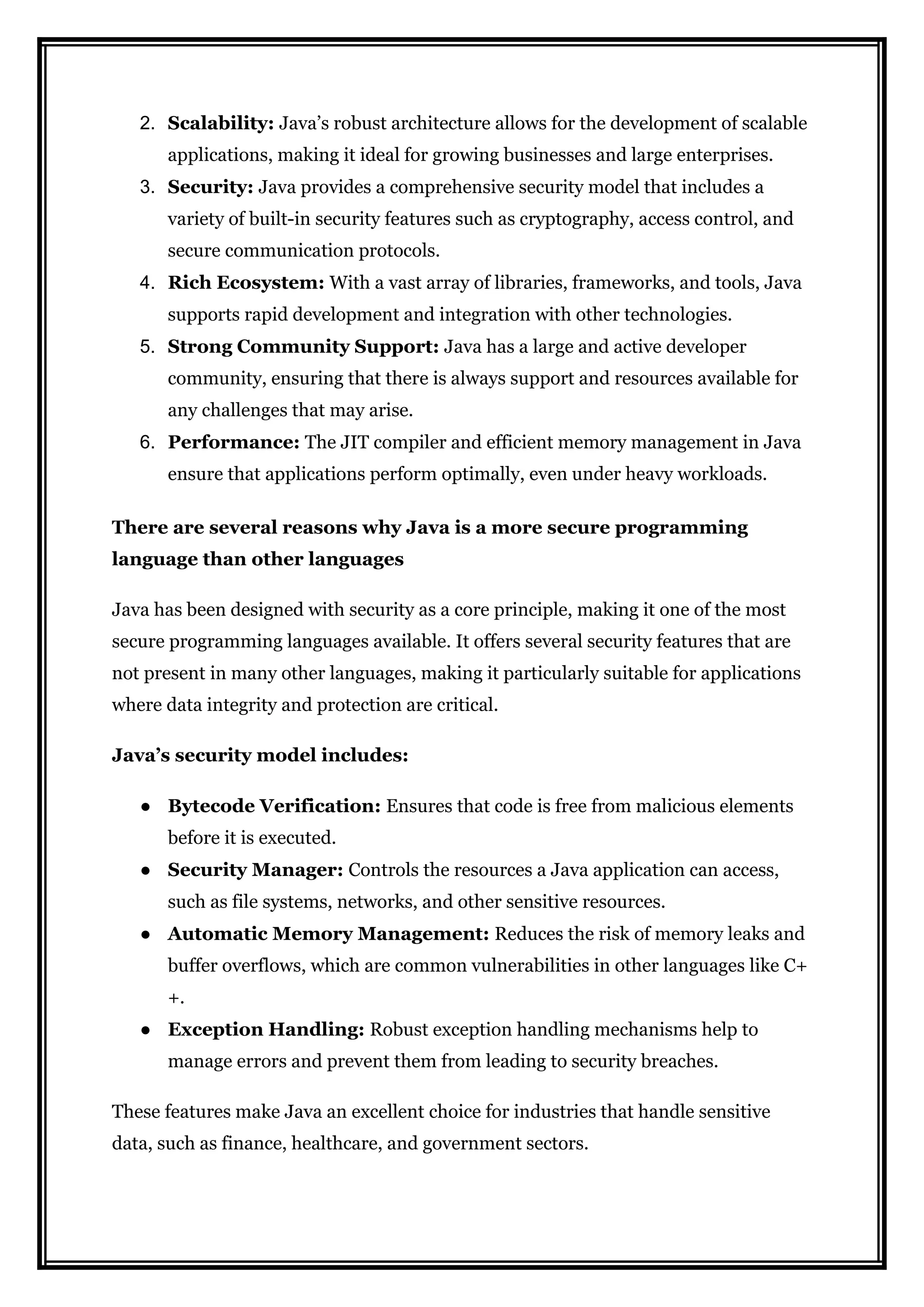 The Importance of Java Programming Language for Industry Projects in ...