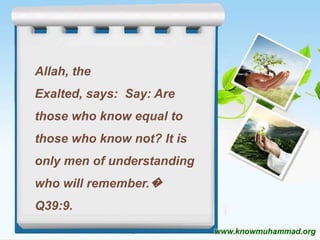 The importance of knowledge in islam | PPSX