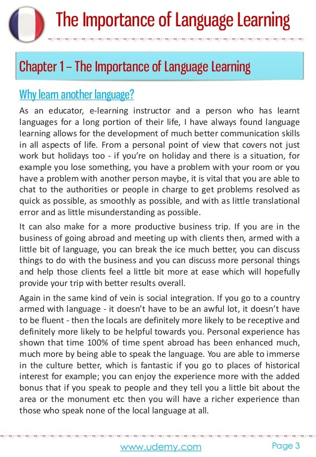 The Importance Of Language Acquisition