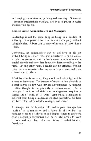 The importance of leadership | PDF