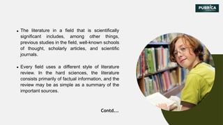 The Importance of Literature Review in Scientific Research Writing.pptx