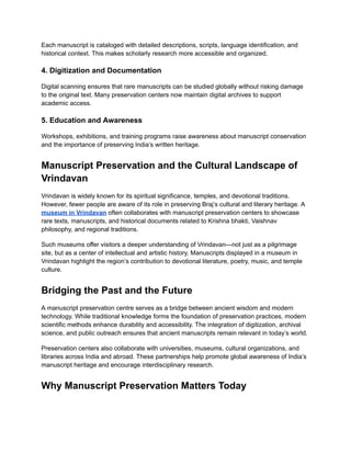 The Importance of Manuscript Preservation Centres in Cultural ...