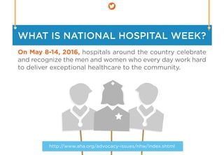 WHAT IS NATIONAL HOSPITAL WEEK?
On May 8-14, 2016, hospitals around the country celebrate
and recognize the men and women ...