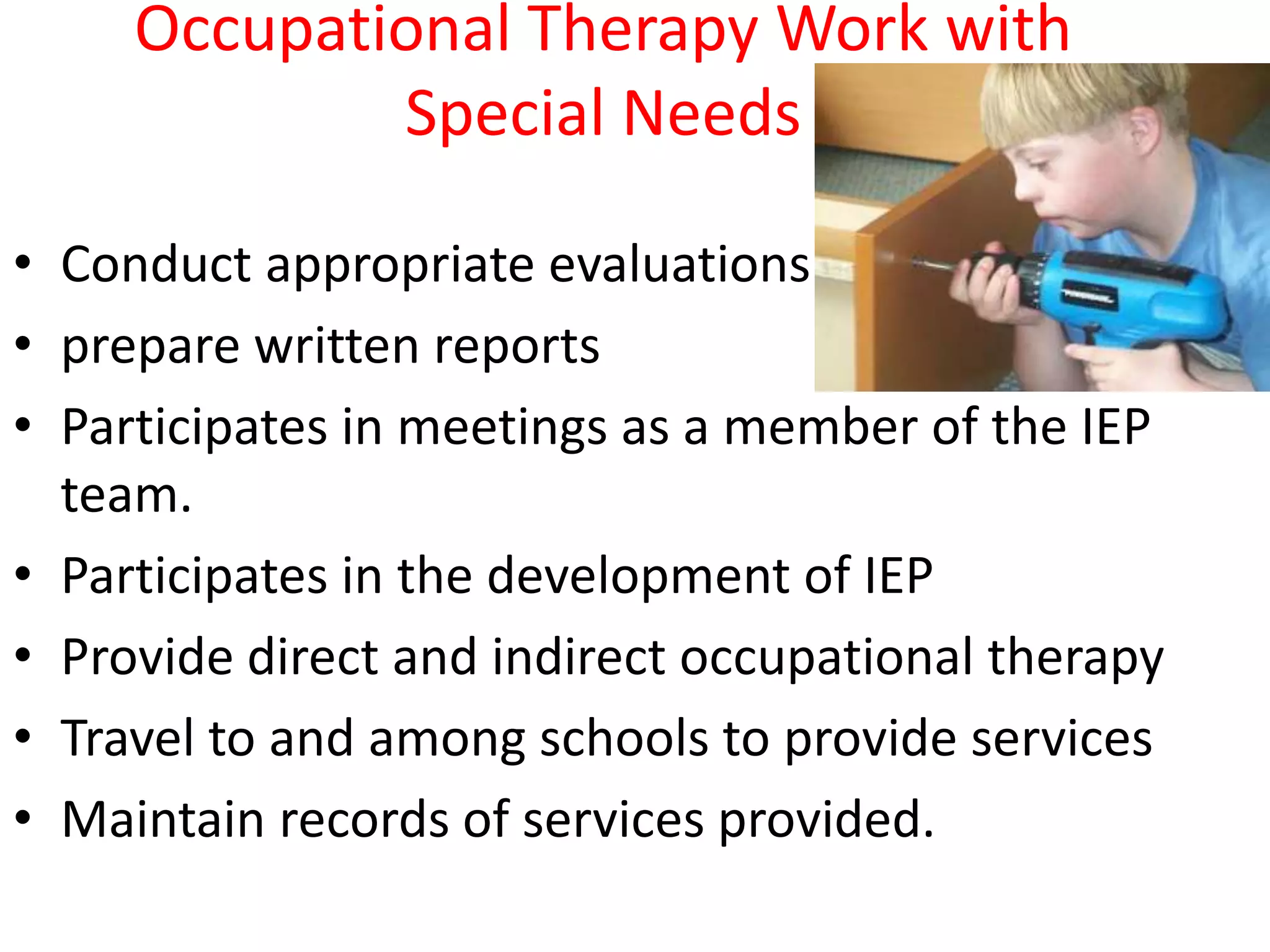 The importance of occupational therapy for autism | PPTX
