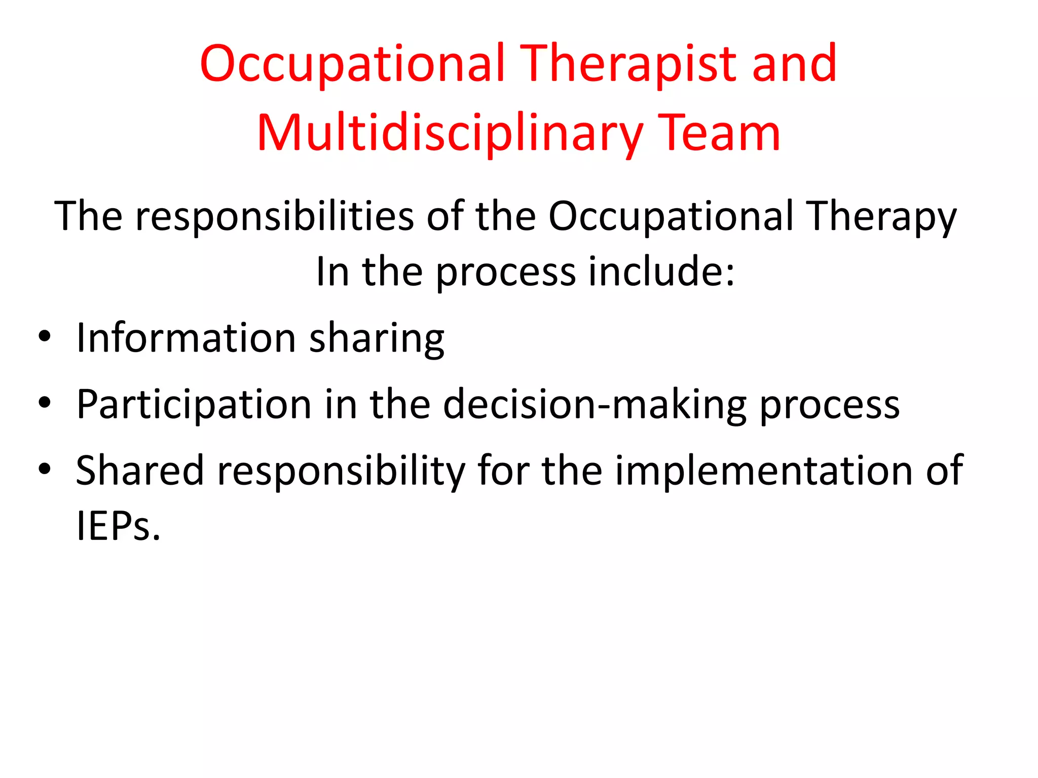 The importance of occupational therapy for autism | PPTX
