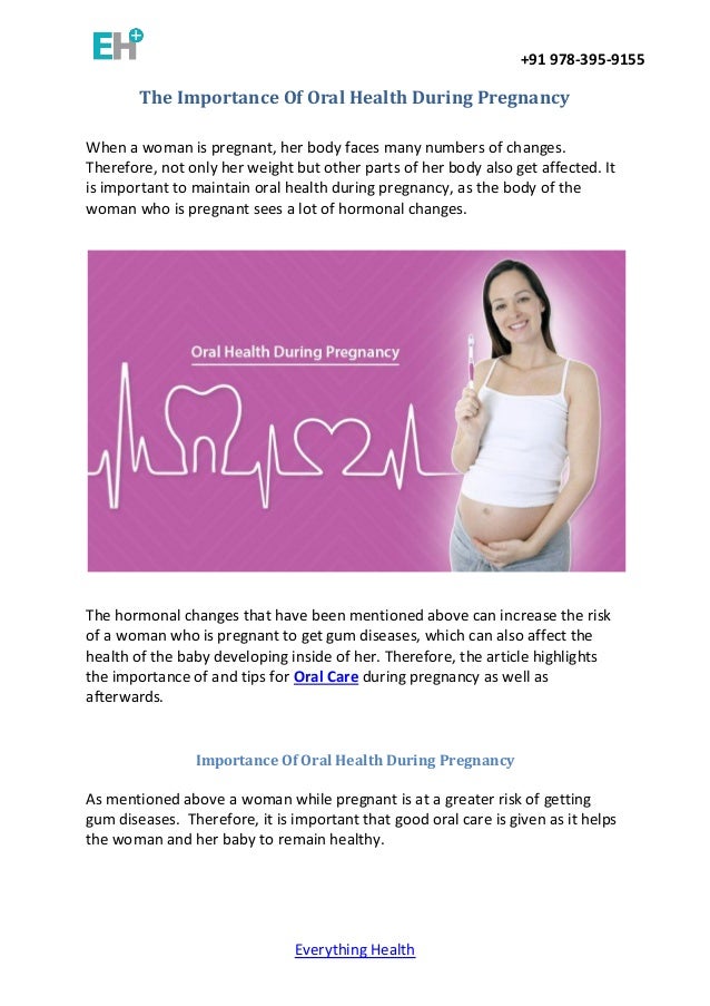 The importance of oral health during pregnancy