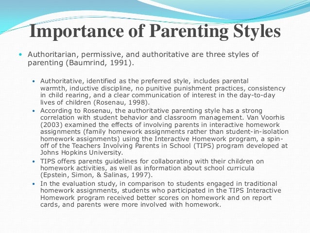 comparison/contrast essay on parenting styles