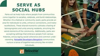 The Importance of Parks and Recreation Areas in Reliaable Developers ...