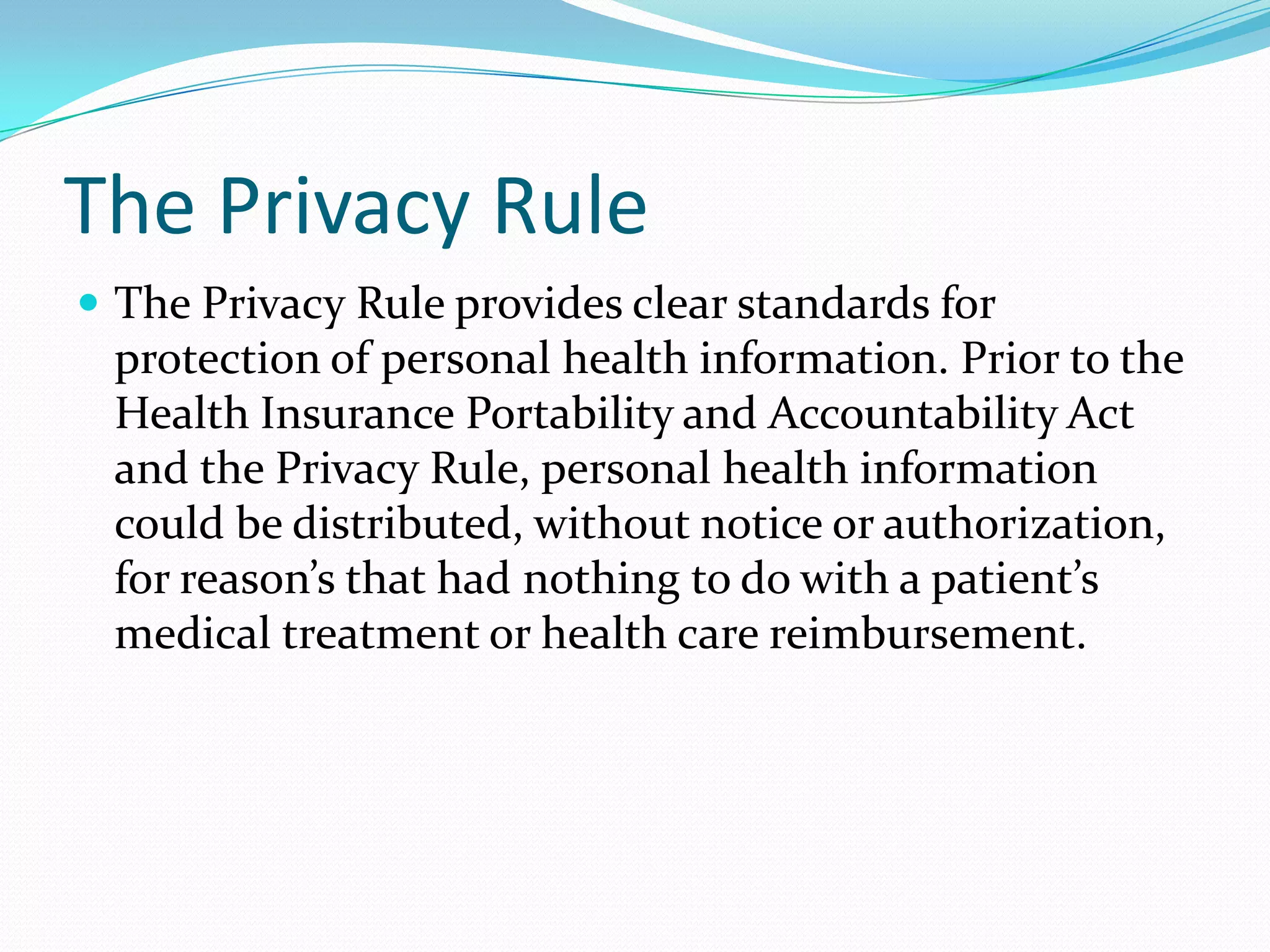 The importance of patient privacy | PPTX | Health Insurance | Insurance