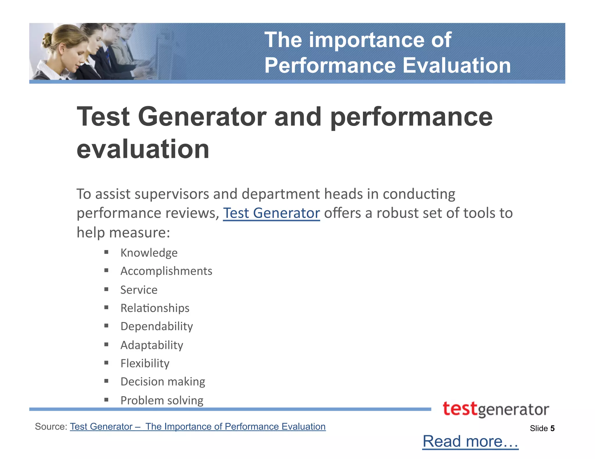 Which Of The Following Do Performance Evaluation Tests Not Measure The importance of performance evaluation | PPT