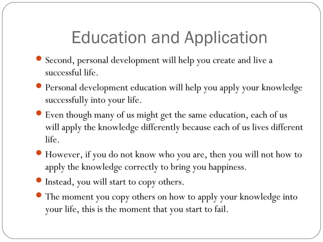 The importance of personal development | PPT | College Planning ...