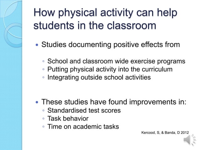 The Importance of Physical Activty and its Effects on Learning | PPTX ...