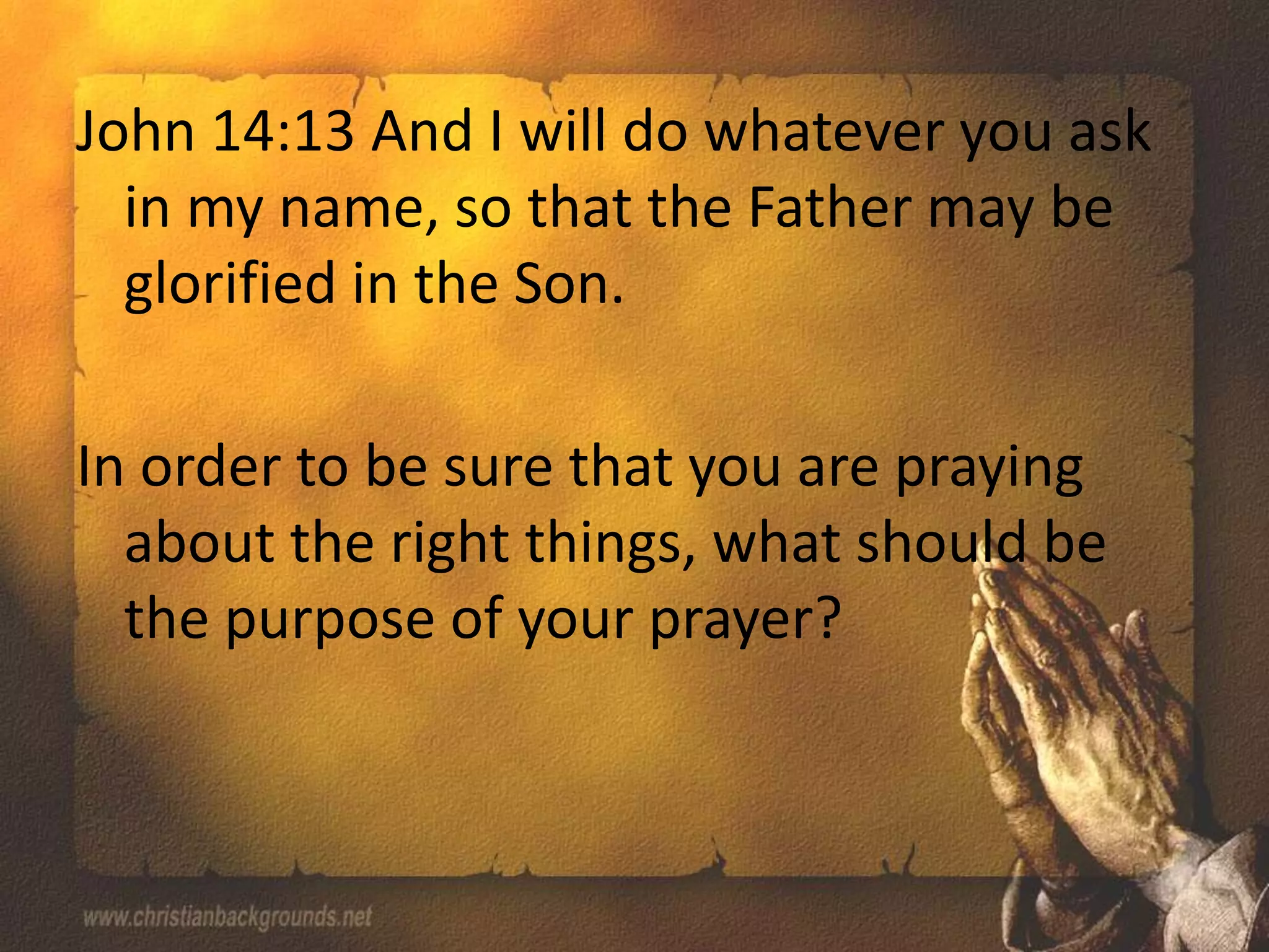 The importance of prayer | PPTX