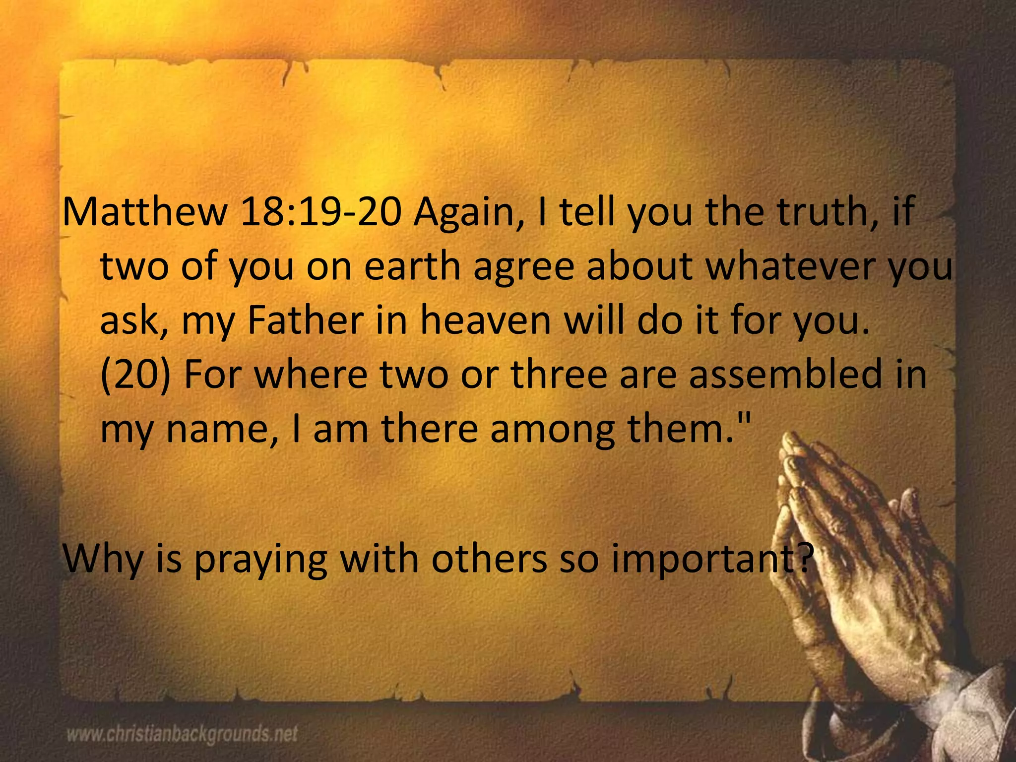 The importance of prayer | PPTX