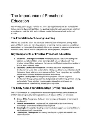 The Importance of Preschool Education.pdf