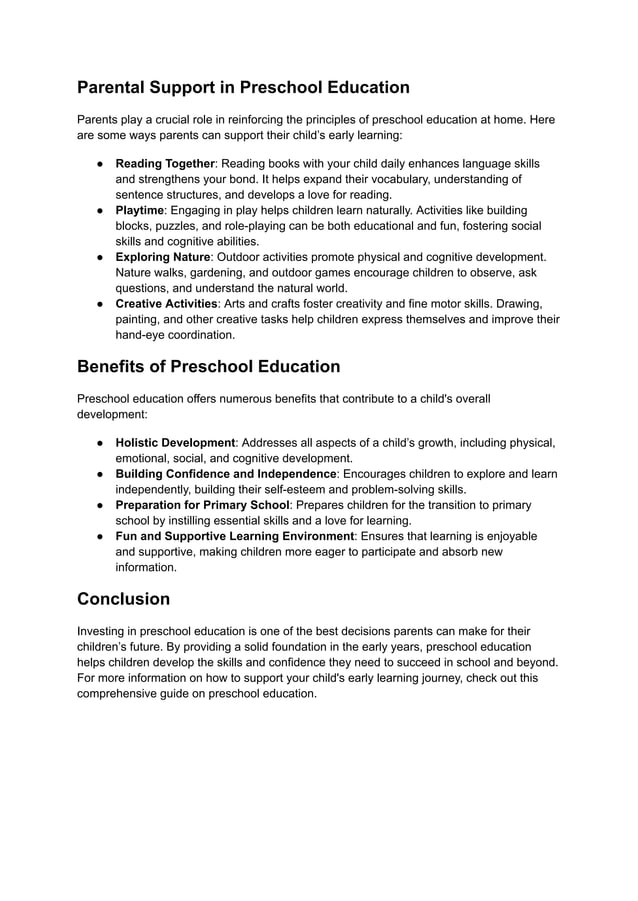 The Importance of Preschool Education.pdf