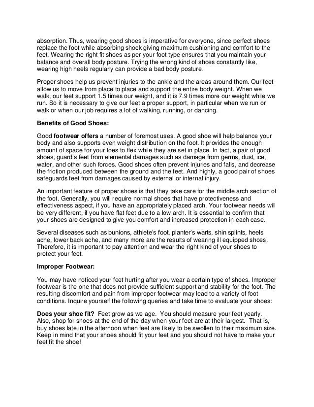 The importance of proper footwear