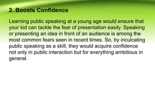 The Importance of Public Speaking for Montessori School Kids | PPTX