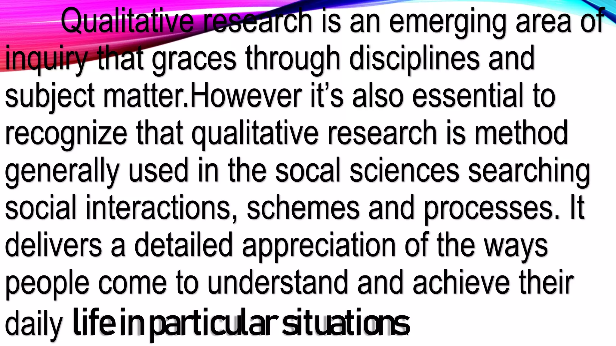 Importance Of Qualitative Research Across Fields Ppt THE IMPORTANCE OF QUALITATIVE RESEARCH ACROSS FIELDS OF.pptx