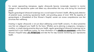 The Importance of Regular Gynaecological Ultrasound Screening for Women ...