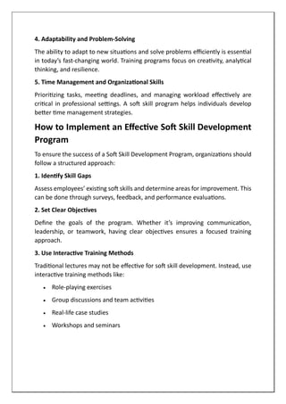 The Importance of Soft Skill Development Programs in Personal and ...
