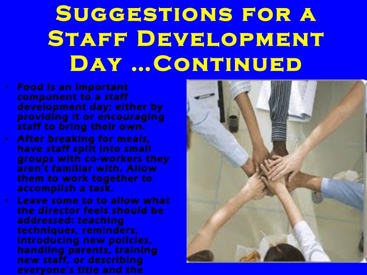 The importance of staff development days