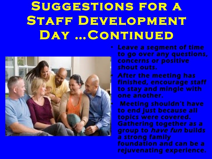 The importance of staff development days