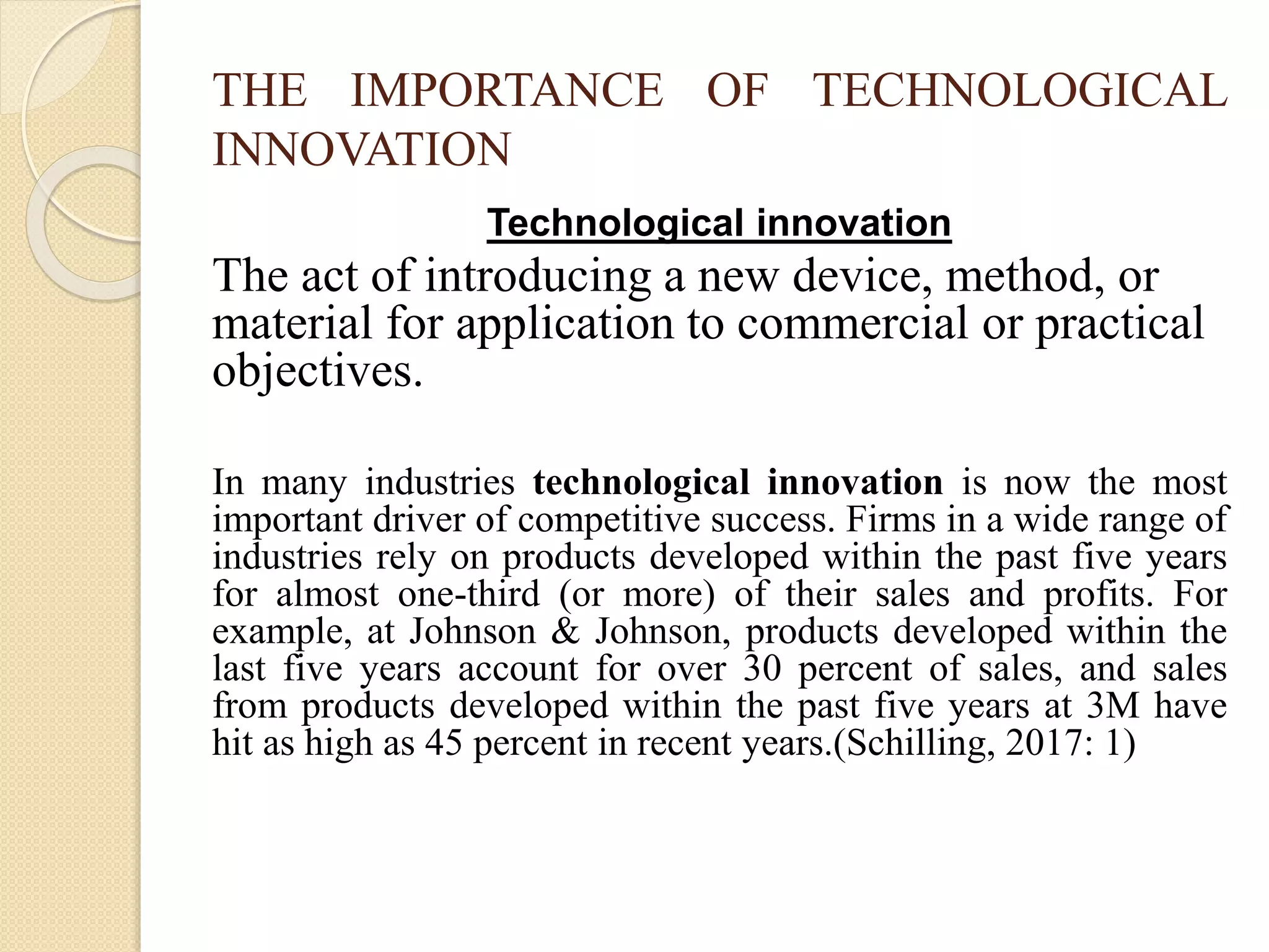 The importance of technological innovation | PPT