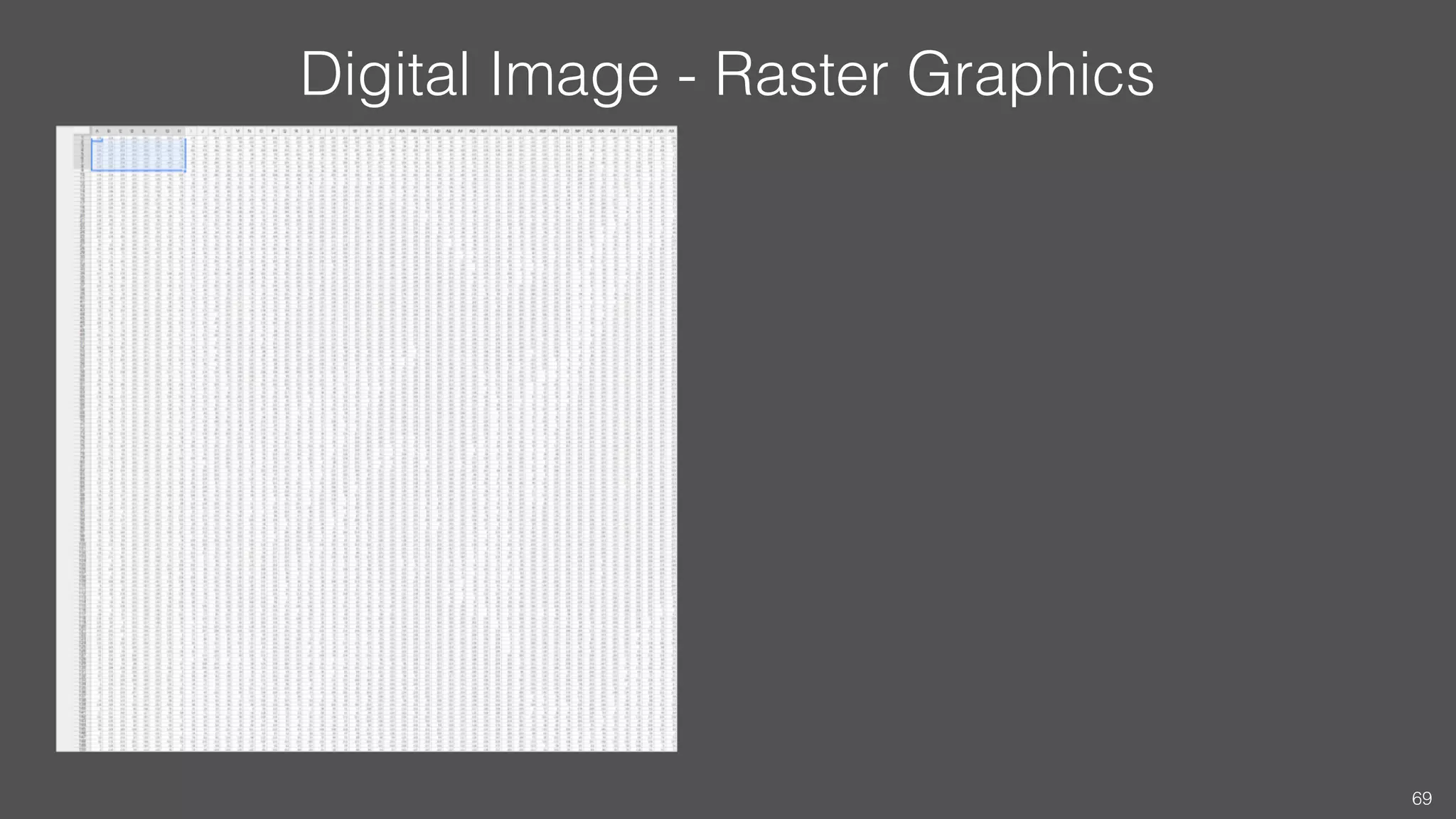 Digital Image - Raster Graphics
69
 