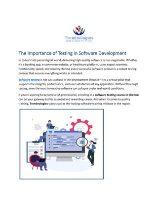 The Importance of Testing in Software Development | PDF
