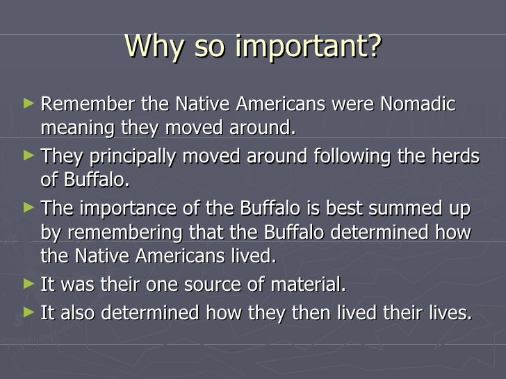 The Importance Of The Buffalo