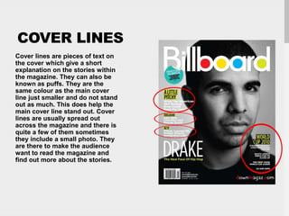 Cover Line Examples The importance of the front cover | PPTX