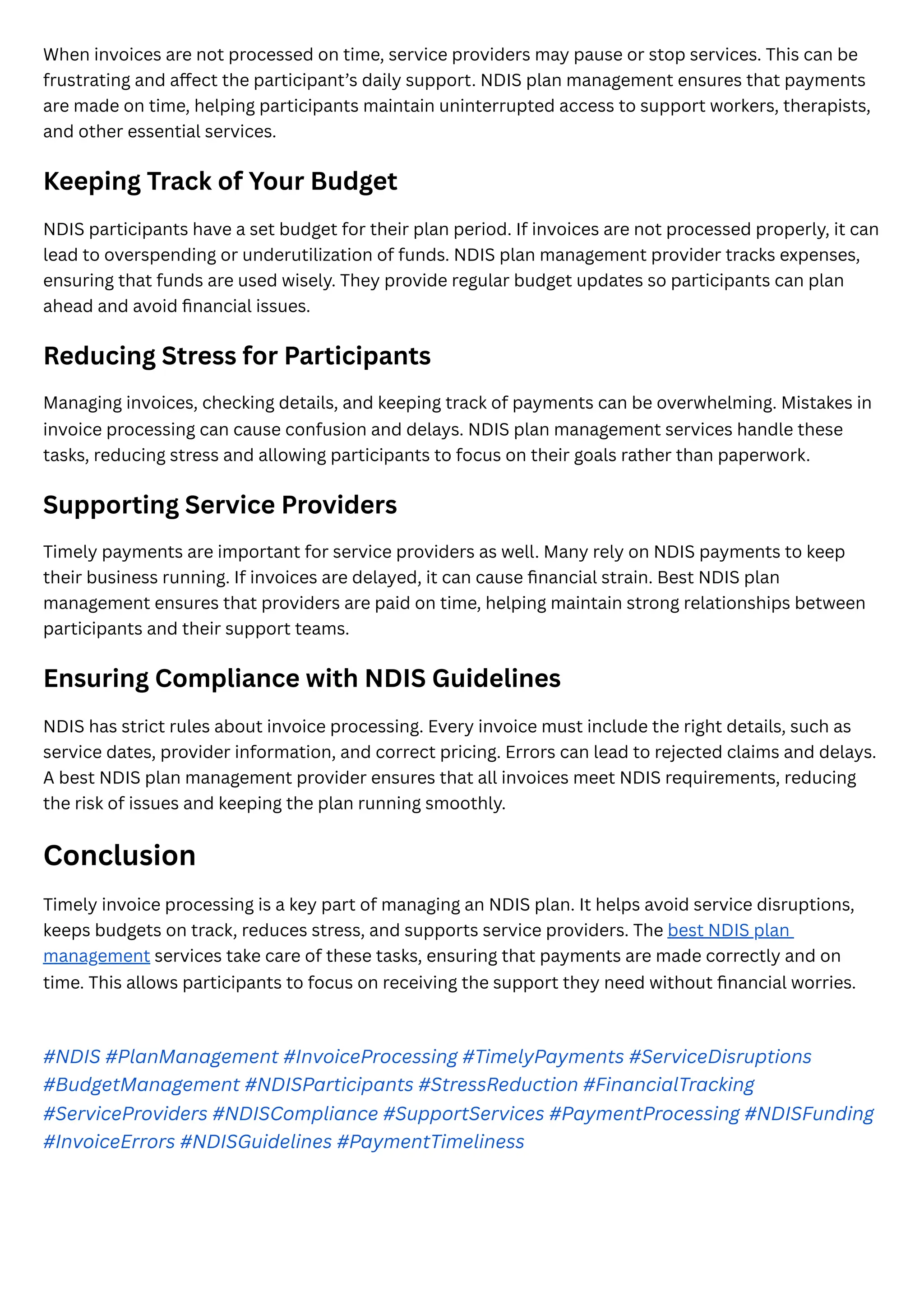 Printable NDIS Invoice Template for Providers